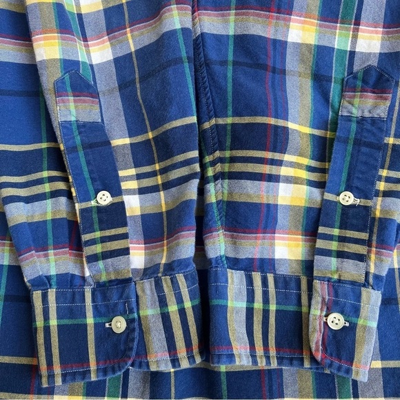 Ralph Lauren Cotton Plaid Button Down Shirt Casual Preppy Small Pony Embroidery - Picture 11 of 16